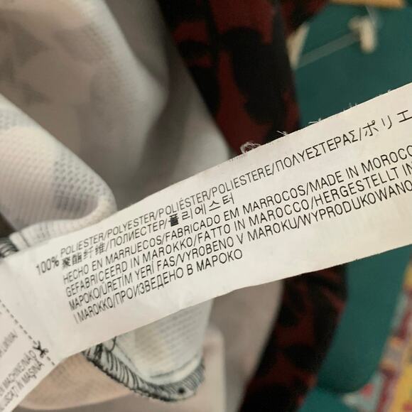 Zara Women Short Sleeve Mini Dress Preppy Office Colorblock Floral Size Small - Picture 7 of 8